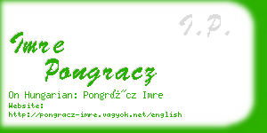 imre pongracz business card